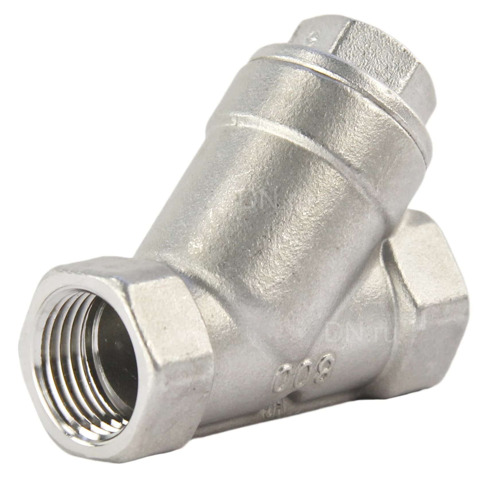 Фильтр сетчатый Dn.ru FMY3232P-T 1/2′′ Ду15 Ру16, Y-образный, корпус - нержавеющая сталь 316, резьбовой