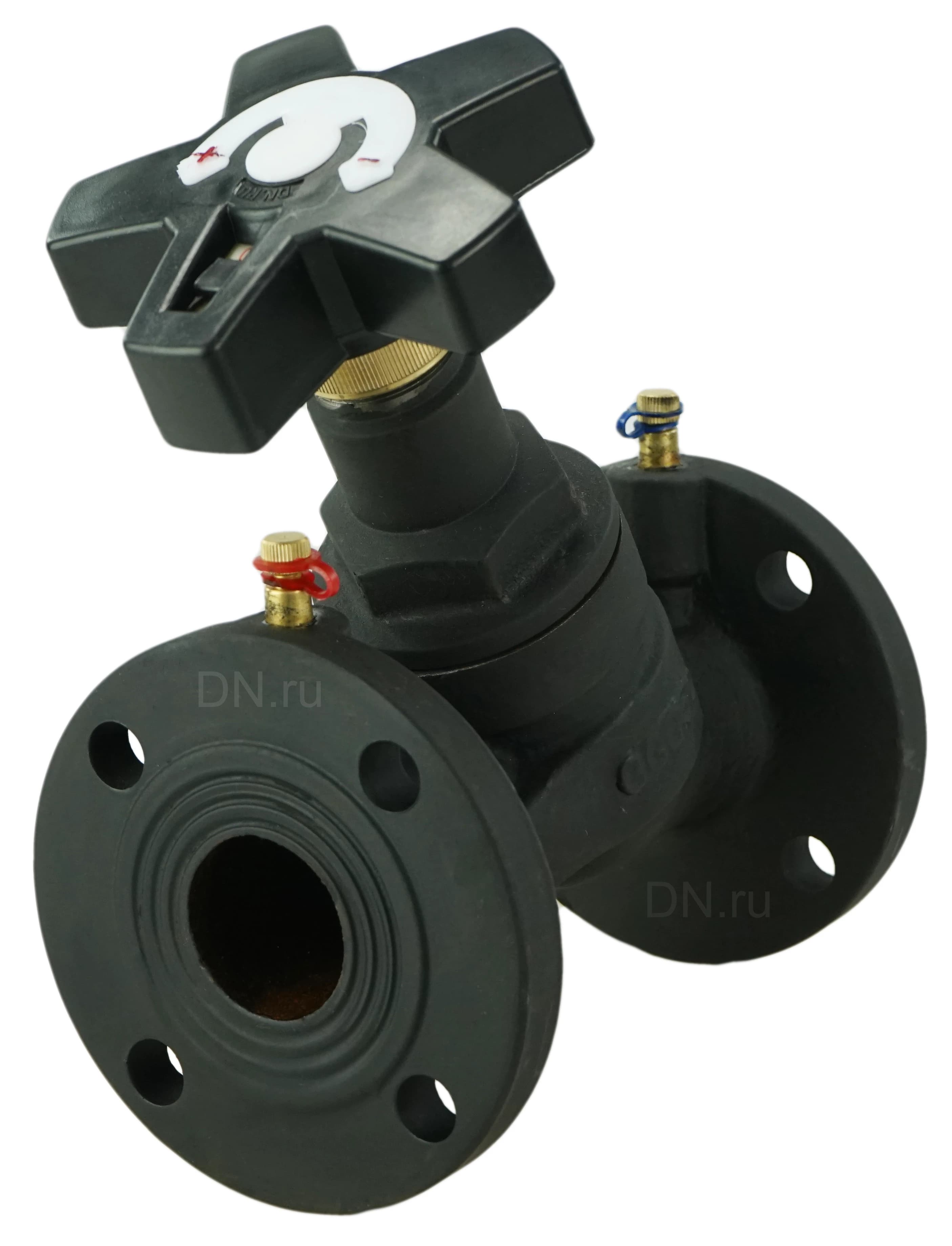 Клапан балансировочный DN.ru Ду50 Ру16 чугунный, фланцевый, с ниппелями (VB1431V-F)