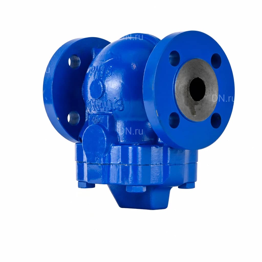 Конденсатоотводчик поплавковый DN.ru STF1331-F Ду20 Ру16 фланцевый, корпус - чугун GGG40